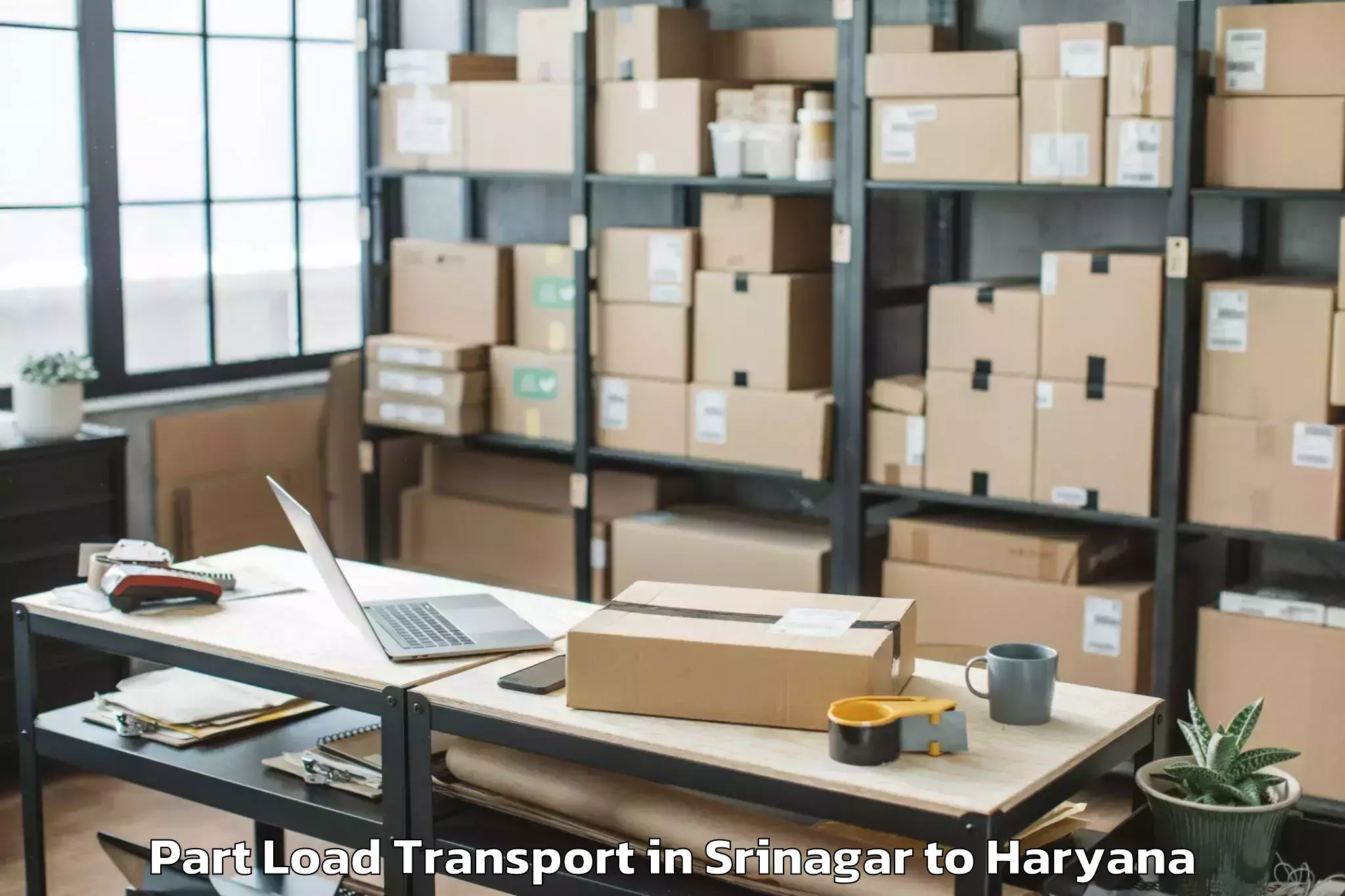 Book Srinagar to Uklana Part Load Transport Online